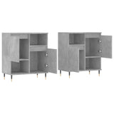 Sideboards 2 Stück aus grauem Beton-Holzwerkstoff