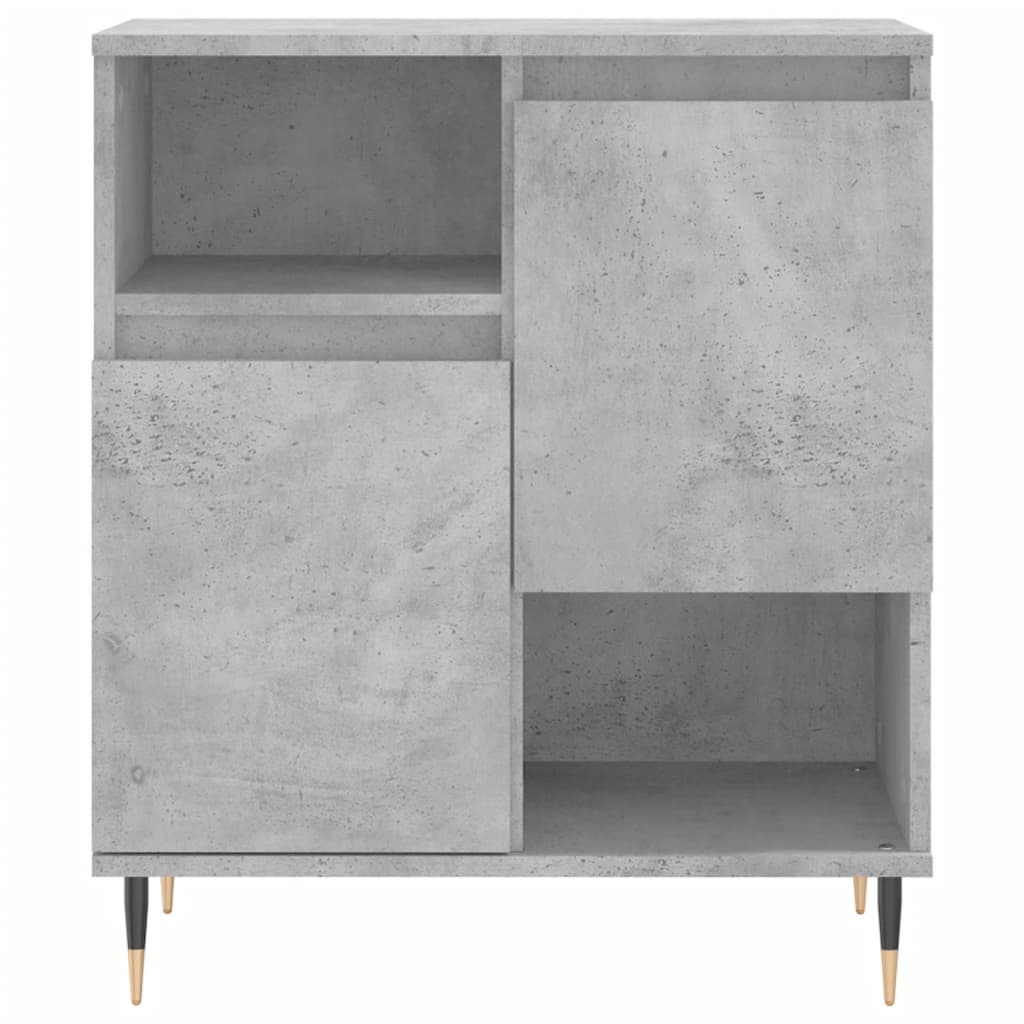 Sideboards 2 Stück aus grauem Beton-Holzwerkstoff