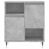 Sideboards 2 Stück aus grauem Beton-Holzwerkstoff