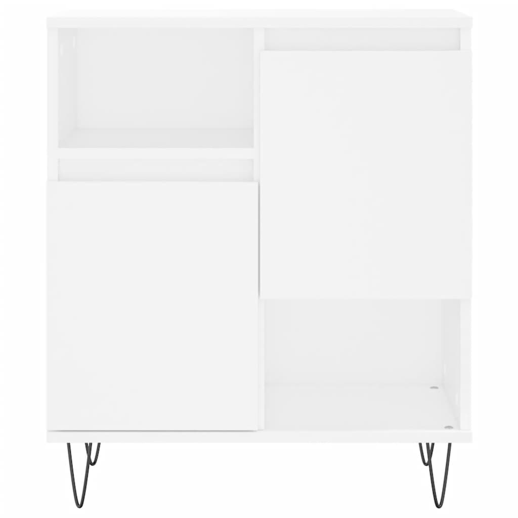 Buffets 2 pcs blanc bois d'ingénierie