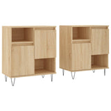 Buffets 2 pcs chêne sonoma bois d'ingénierie