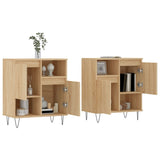 Buffets 2 pcs chêne sonoma bois d'ingénierie