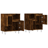 Buffets 2 pcs chêne fumé bois d'ingénierie