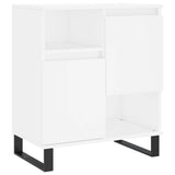 Buffets 2 pcs blanc bois d'ingénierie