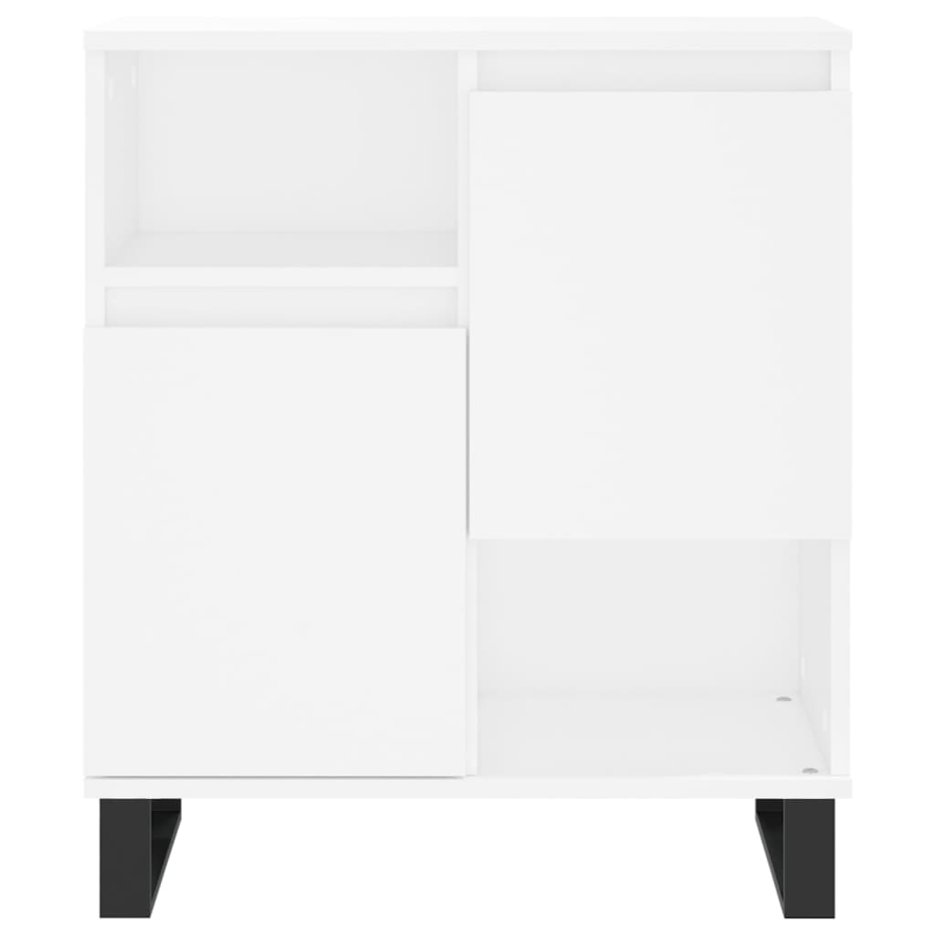 Buffets 2 pcs blanc bois d'ingénierie