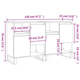 Buffets 2 pcs chêne fumé bois d'ingénierie