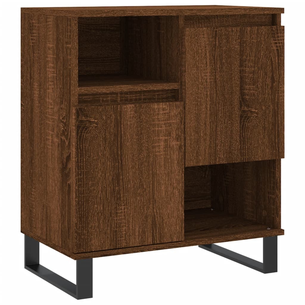 Sideboards 2 pcs oak brown engineered wood