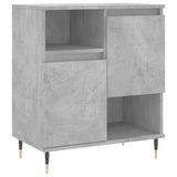 3 pcs sideboards concrete gray engineered wood