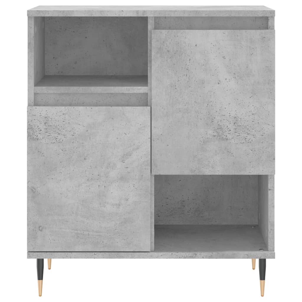 3 pcs sideboards concrete gray engineered wood