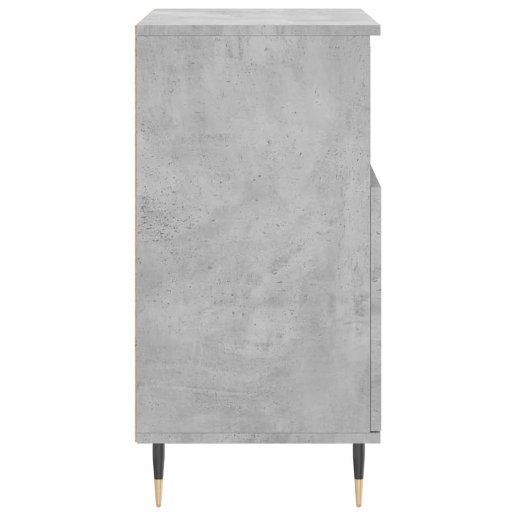 3 pcs sideboards concrete gray engineered wood