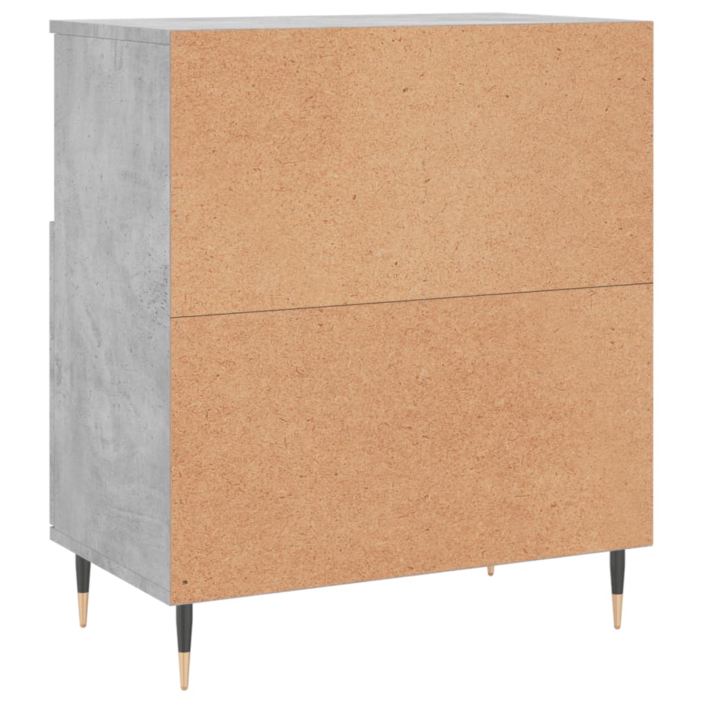 3 pcs sideboards concrete gray engineered wood