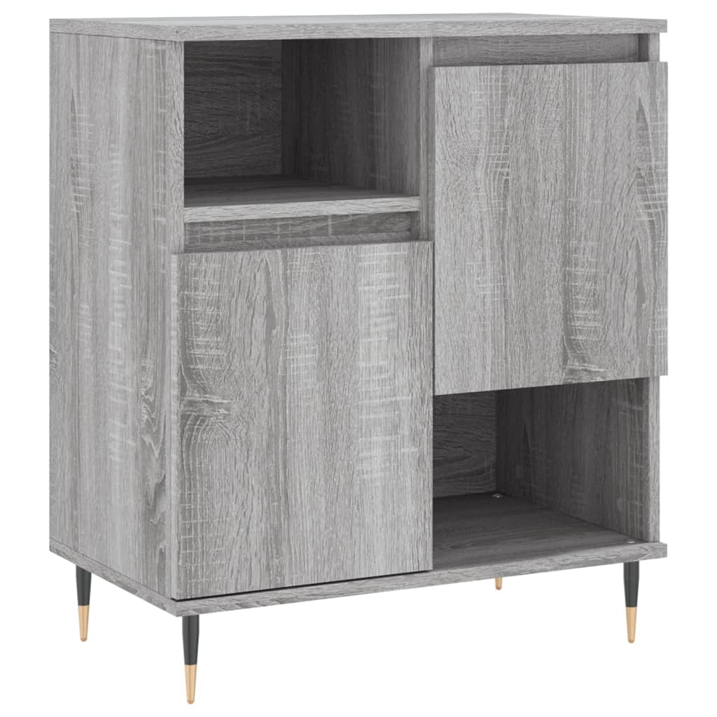 Buffets 3 pcs Sonoma gris Bois d'ingénierie