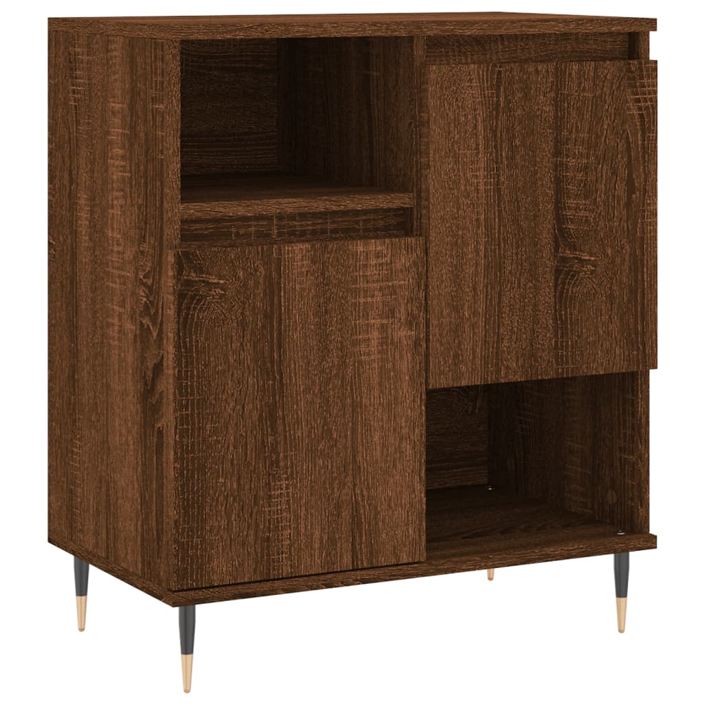 3 pcs Sideboards Brown Oak Engineered Wood