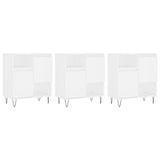 Buffets 3 pcs Blanc Bois d'ingénierie