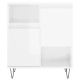 Buffets 3 pcs blanc brillant bois d'ingénierie