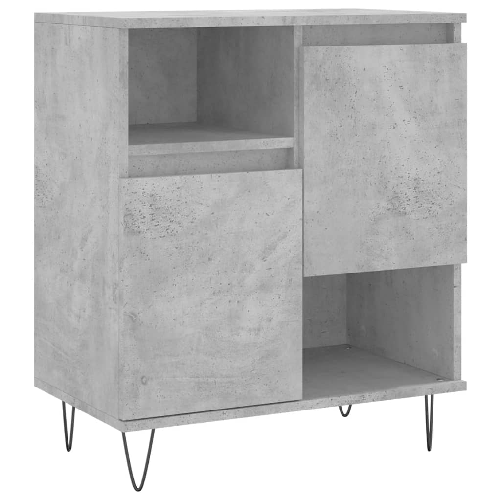 Buffets 3 pcs gris béton bois d'ingénierie