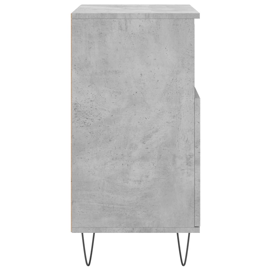 Buffets 3 pcs gris béton bois d'ingénierie