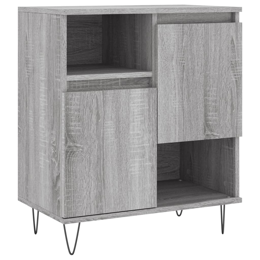 3 pcs Sideboards Sonoma Gray Engineered Wood