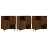 Buffets 3 pcs Chêne marron Bois d'ingénierie