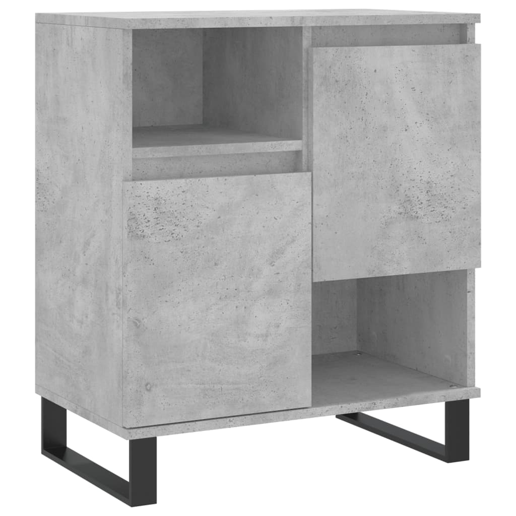 Buffets 3 pcs gris béton bois d'ingénierie