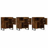 Buffets 3 pcs Chêne fumé Bois d'ingénierie