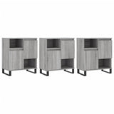 Sideboards 3 Stk. Sonomagrau Holzwerkstoff