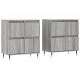 Buffets 2 pcs sonoma gris bois d'ingénierie