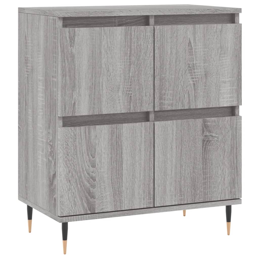 Buffets 2 pcs sonoma gris bois d'ingénierie