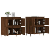 Buffets 2 pcs chêne marron bois d'ingénierie