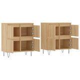 Buffets 2 pcs chêne sonoma bois d'ingénierie