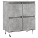 Sideboards 2 Stück aus grauem Beton-Holzwerkstoff