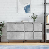 Sideboards 2 Stück aus grauem Beton-Holzwerkstoff