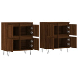 Buffets 2 pcs chêne marron bois d'ingénierie