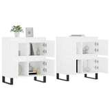 Buffets 2 pcs blanc bois d'ingénierie