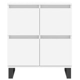 Buffets 2 pcs blanc bois d'ingénierie