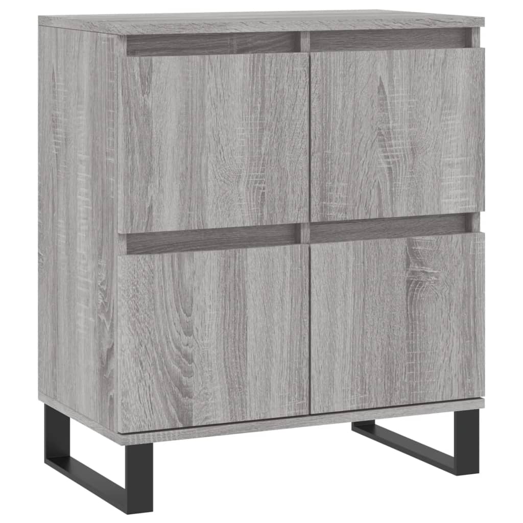 Buffets 2 pcs sonoma gris bois d'ingénierie