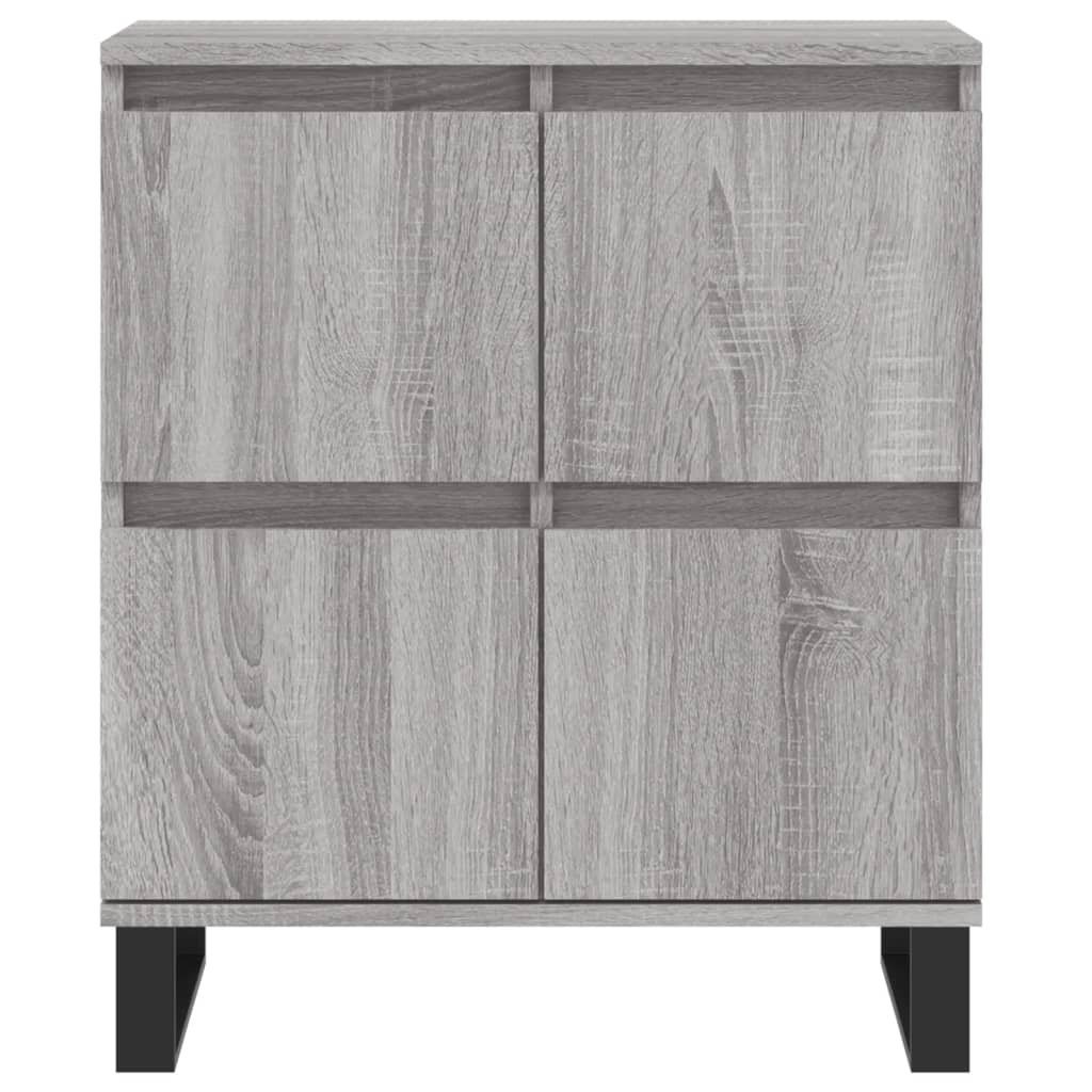 Buffets 2 pcs sonoma gris bois d'ingénierie