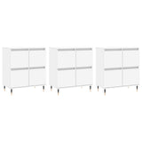 Buffets 3 pcs Blanc Bois d'ingénierie