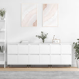 Buffets 3 pcs Blanc Bois d'ingénierie