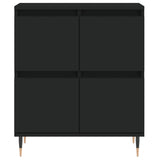 Buffets 3 pcs noir bois d'ingénierie