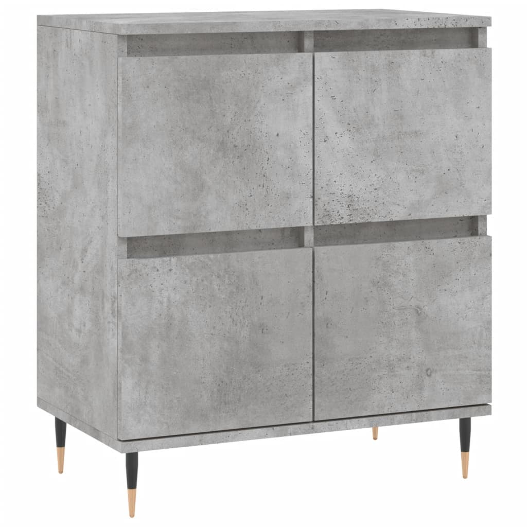 Sideboards 3 Stück aus grauem Beton-Holzwerkstoff