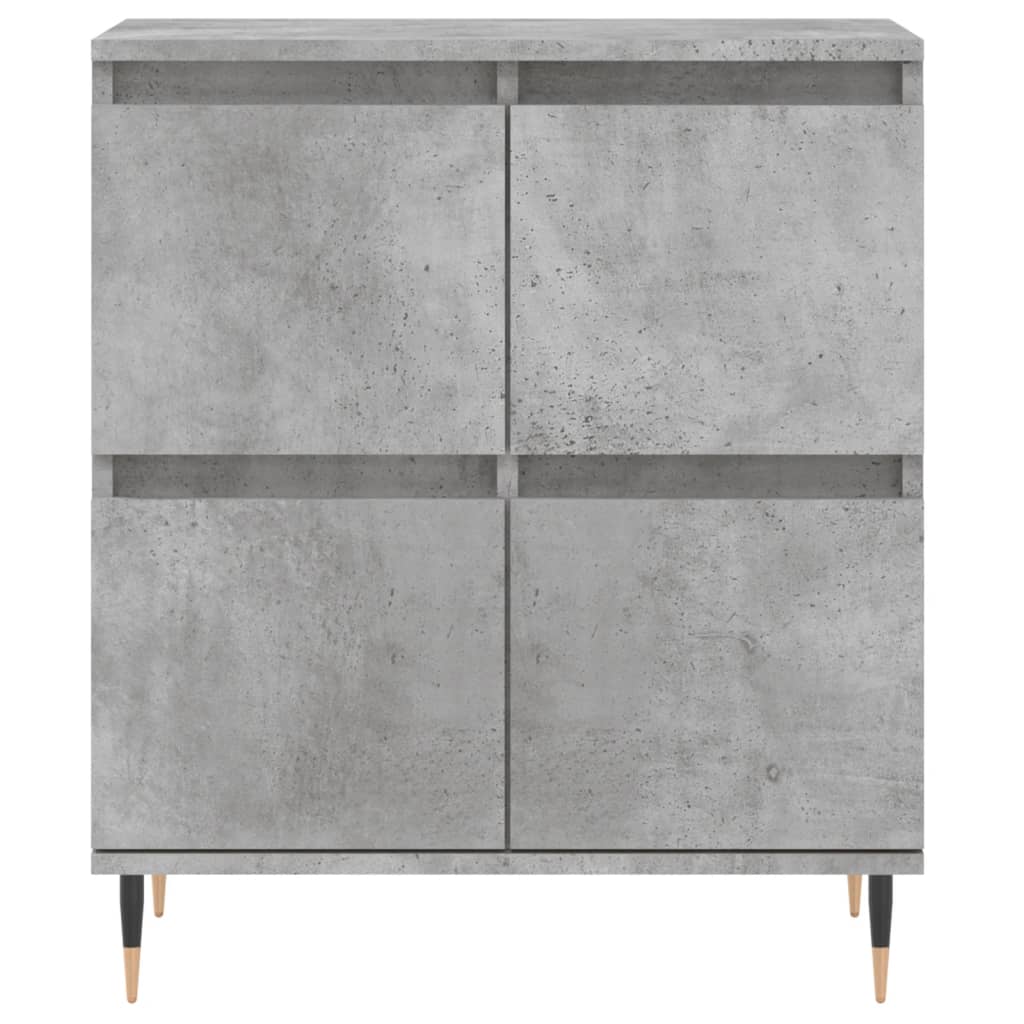 Sideboards 3 Stück aus grauem Beton-Holzwerkstoff