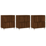 Buffets 3 pcs Chêne marron Bois d'ingénierie