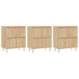 Buffets 3 pcs Chêne sonoma Bois d'ingénierie