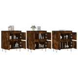 Buffets 3 pcs Chêne fumé Bois d'ingénierie