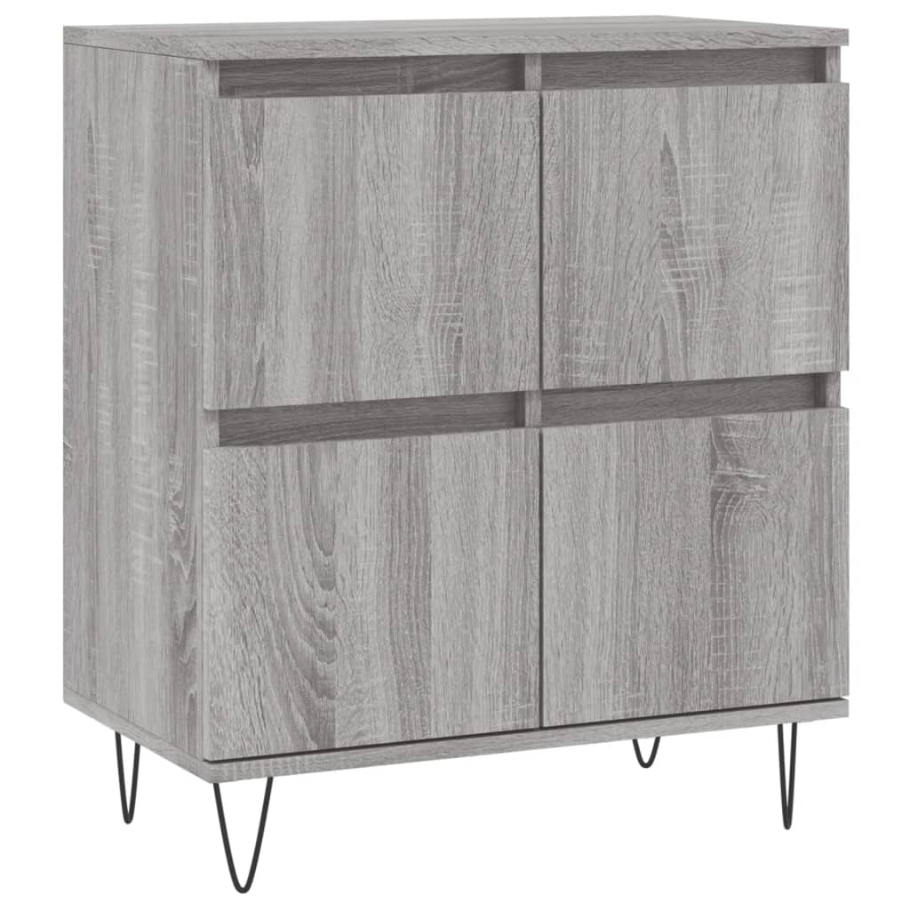 Buffets 3 pcs Sonoma gris Bois d'ingénierie