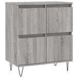 Buffets 3 pcs Sonoma gris Bois d'ingénierie