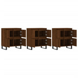 Buffets 3 pcs Chêne marron Bois d'ingénierie