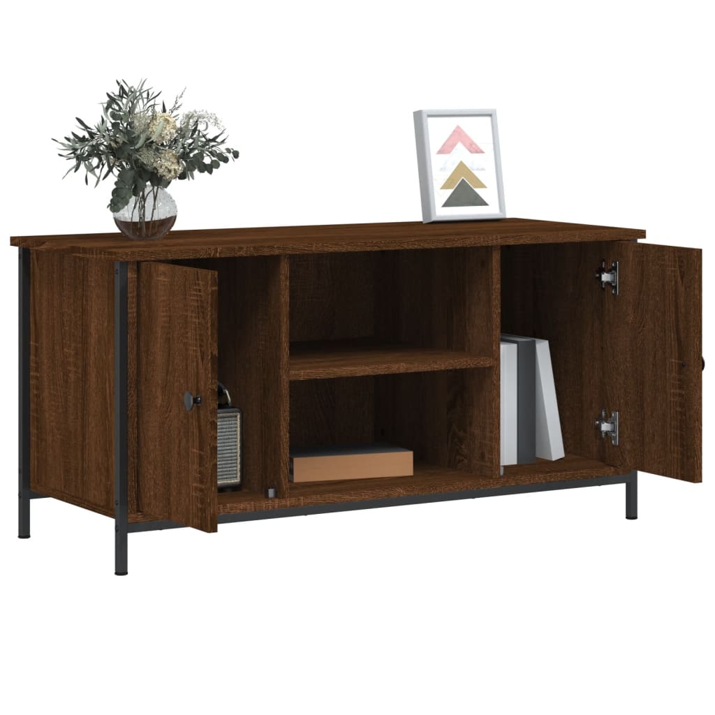 Meuble TV Chêne marron 100x40x50 cm Bois d'ingénierie