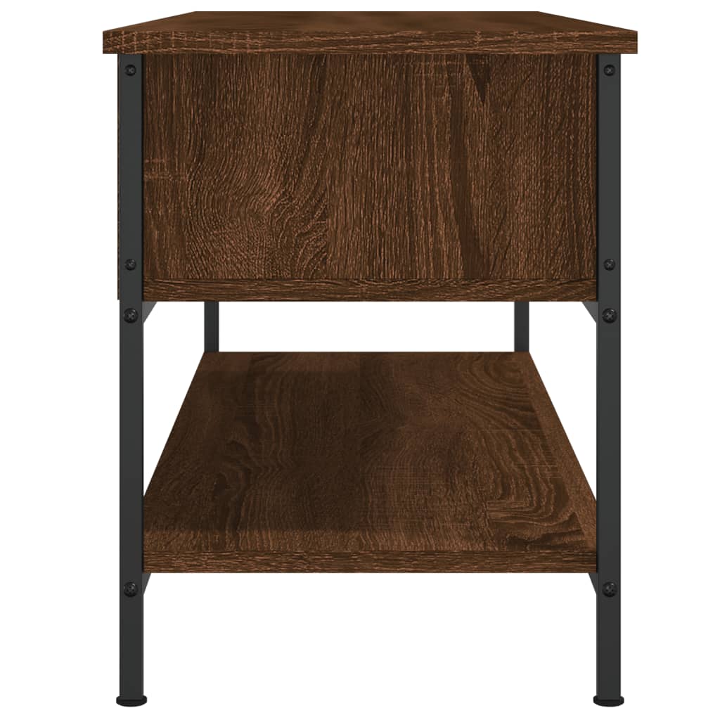 Meuble TV chêne marron 100x35x45 cm bois d'ingénierie